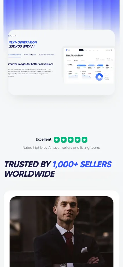 ASINGEN on a phone: Trusted by sellers