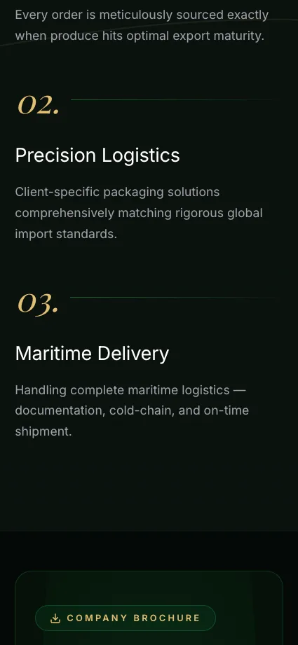 Golden Delta on a phone: Logistics and delivery