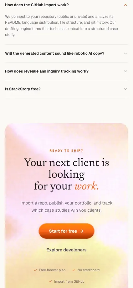 StackStory on a phone: Closing call to action